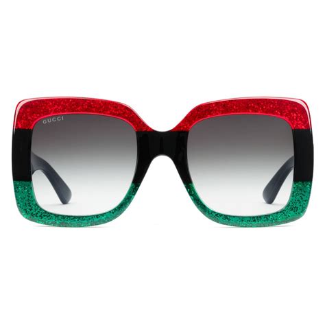 gucci sunglasses black green red|selfridges Gucci sunglasses.